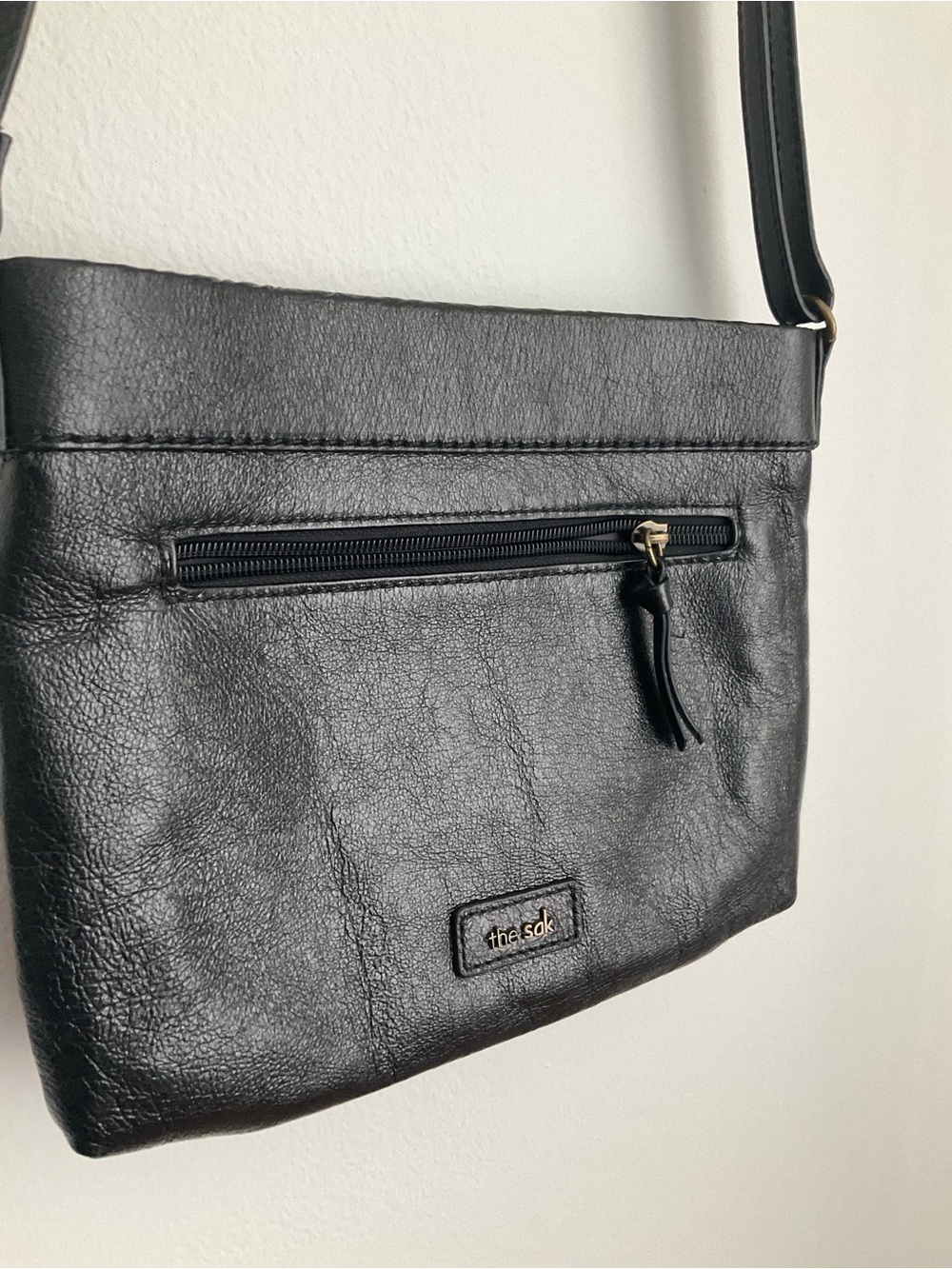 The Sak Black Embossed Leather Crossbody with Tassel - Picture 4 of 10